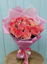 Букет 15 Розовых роз Равель в Кошки Самарская область